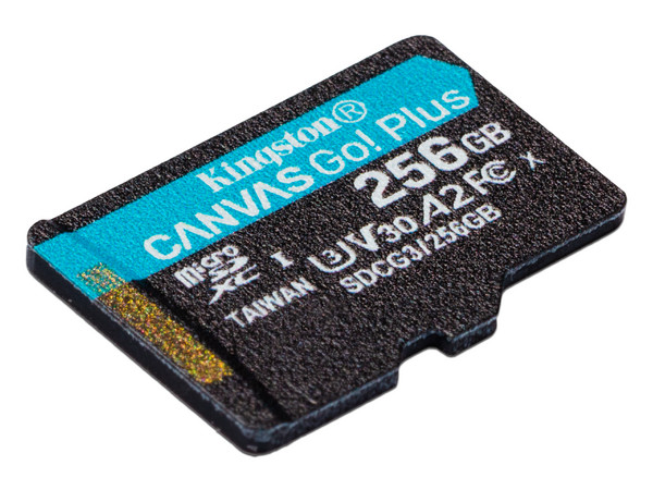 Memoria Kingston Canavas Go Plus MicroSDXC de 256 GB Clase 10, no incluye adaptador SD.