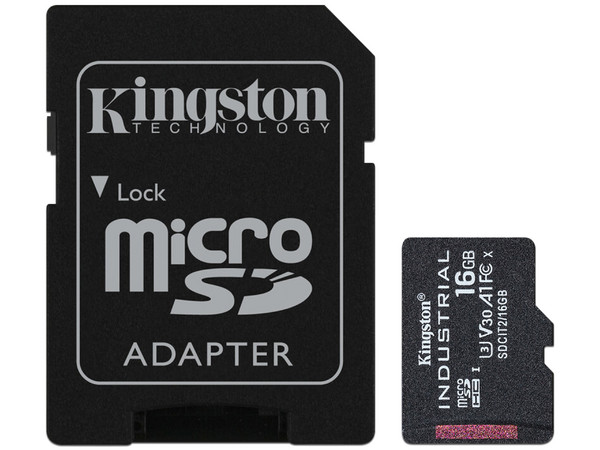 Memoria Kingston MicroSDHC Industrial de 16GB, Clase 10.