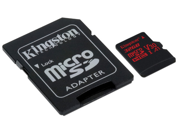 Memoria Kingston MicroSDHC UHS-I U3 de 32 GB, Clase 10.