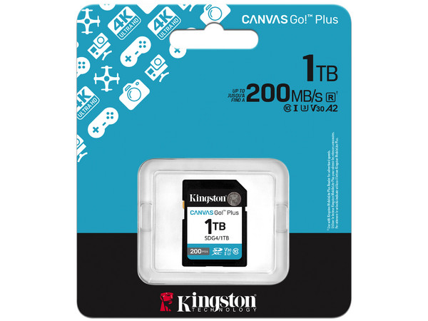 Memoria Kingston Canvas Go! Plus SDXC de 1TB, UHS-I U3, Clase 10.
