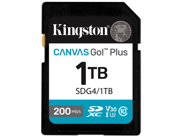 Memoria Kingston Canvas Go! Plus SDXC de 1TB, UHS-I U3, Clase 10.
