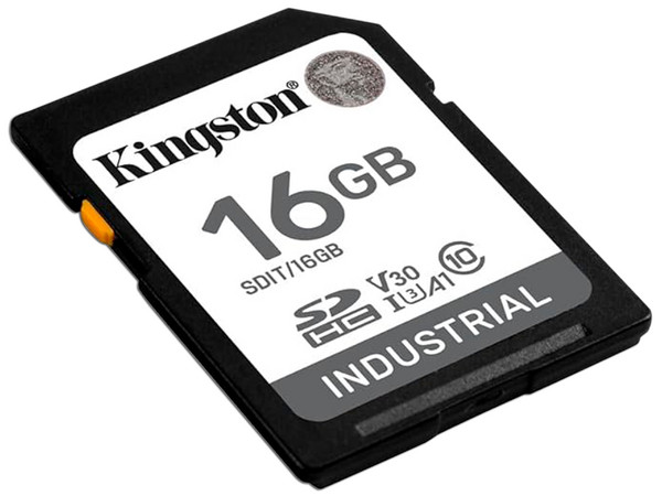 Memoria Kingston SDHC UHS-1 U3 V30 Industrial de 16GB, Clase 10.