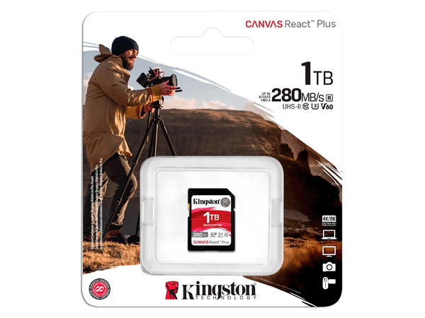 Memoria Kingston MicroSDXC UHS-II U3 Canvas React Plus de 1TB, V60.