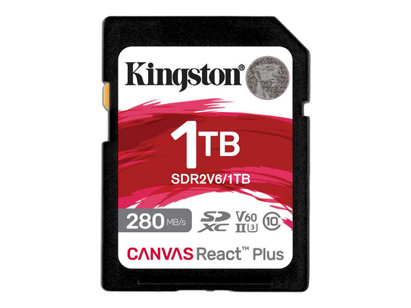Memoria Kingston MicroSDXC UHS-II U3 Canvas React Plus de 1TB, V60.
