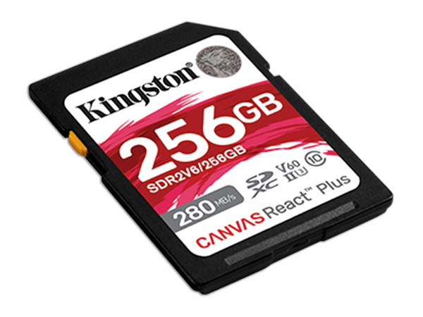 Memoria Kingston MicroSDXC UHS-II U3 Canvas React Plus de 256GB, V60.