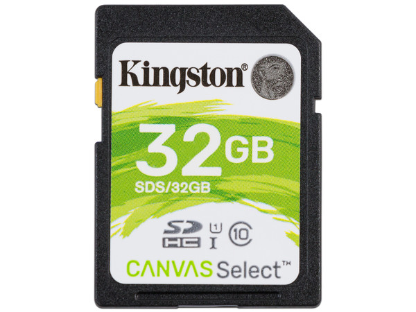 Memoria Kingston Canvas Select SDHC UHS-I U1 de 32 GB, clase 10.