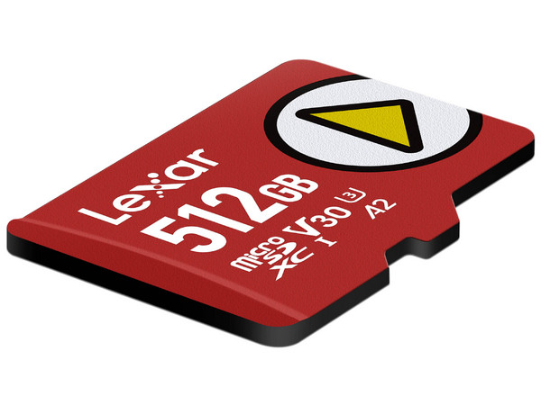 Memoria Lexar Play MicroSDXC UHS-I U3 de 512GB, Clase 10, V30, A2, Velocidad de Lectura de 205 MB/s.