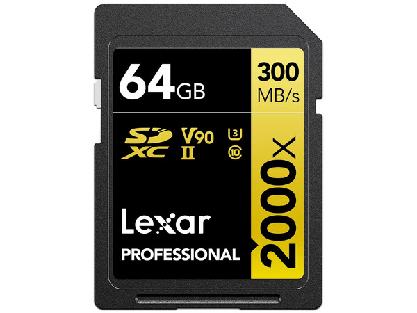 Memoria Lexar SDXC UHS-II, 64GB, 2000x Clase 10, U3.