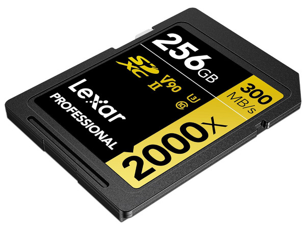 Memoria Lexar SDXC UHS-II U3 de 256 GB, Clase 10, V90, 2000x.