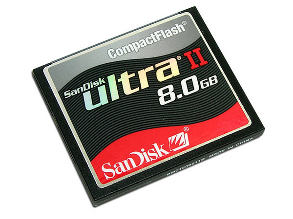 Memoria SanDisk Ultra II Compact Flash de 8GB