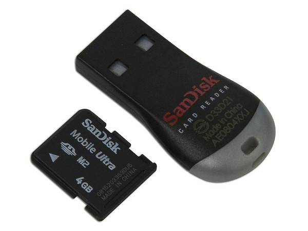 Memoria SanDisk Memory Stick Micro (M2) de 4GB incluye Lector USB 2.0
