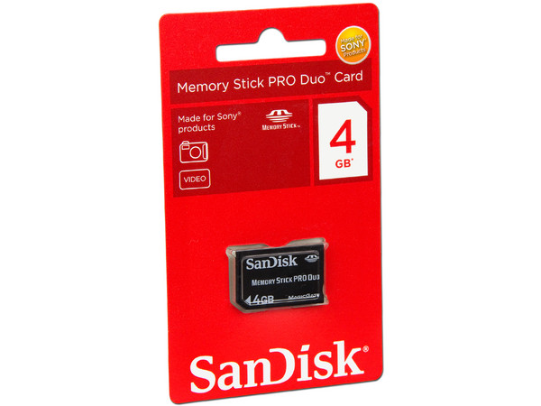 Memoria SanDisk Memory Stick Pro Duo de 4GB (Compatible con PSP)