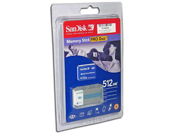 Memoria SanDisk Memory Stick Pro Duo de 512MB, (Compatible con PSP)