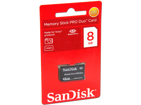 Memoria SanDisk Memory Stick Pro Duo de 8GB, (Compatible con PSP)