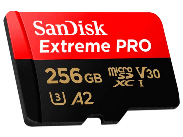 Memoria SanDisk Extreme Pro MicroSDXC UHS-I U3 de 256 GB.