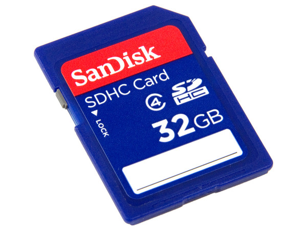 Memoria SanDisk SDHC de 32GB Clase 4.