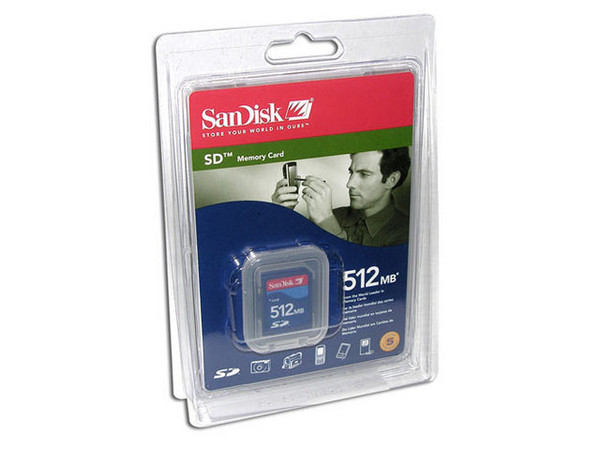 Memoria SanDisk de 512MB, Secure Digital (SD)