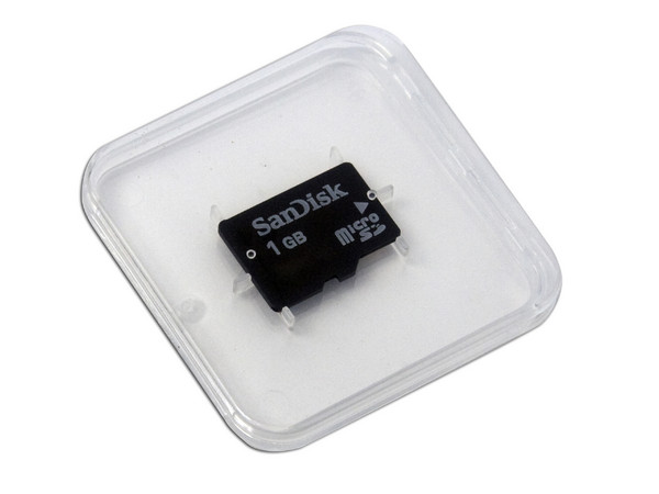 Memoria SanDisk microSD de 1GB, incluye ringtones de futbol, fotos y videos.