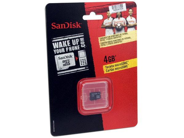 Memoria SanDisk MicroSD de 4GB