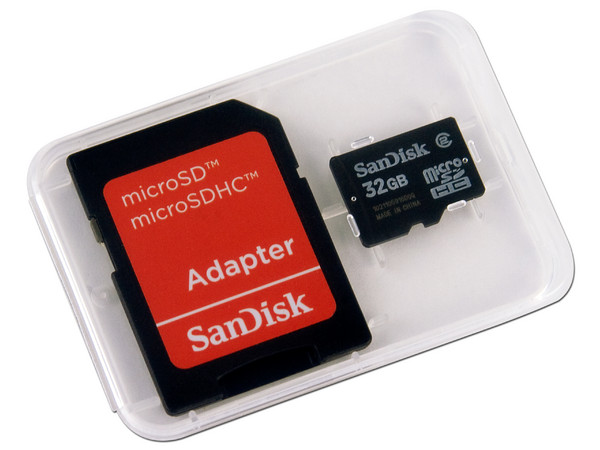 Memoria SanDisk microSDHC de 32GB, incluye adaptador SD