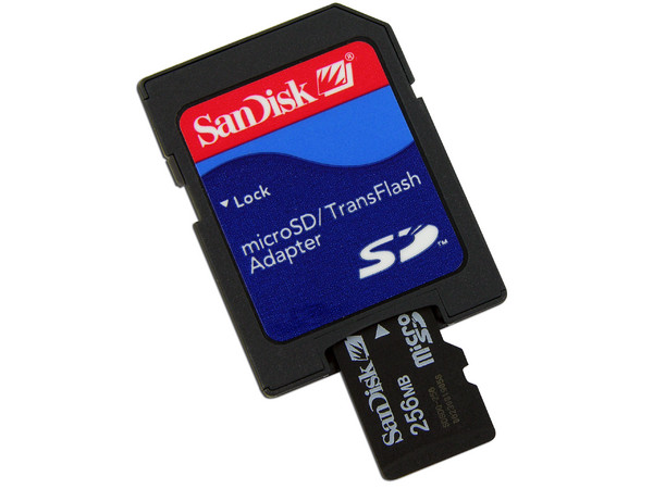Memoria SanDisk MicroSD de 256MB