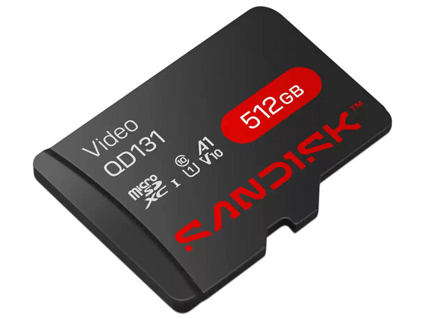 Tarjeta MicroSDXC SanDisk SDSDQAS5-512G-BP de 512GB, UHS-I, Optimizada para Videovigilancia, Clase 10.