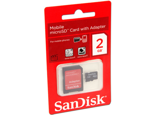 Memoria SanDisk MicroSD de 2GB