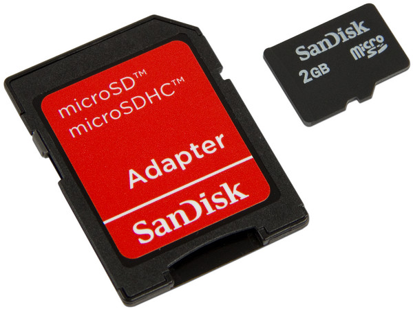 Memoria SanDisk MicroSD de 2GB