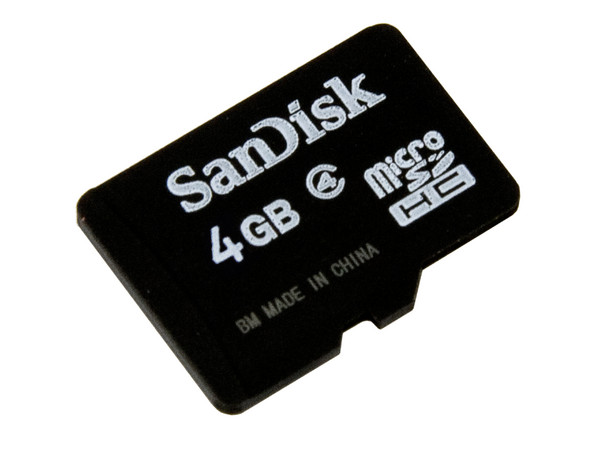 Memoria SanDisk MicroSDHC de 4GB Clase 4.
