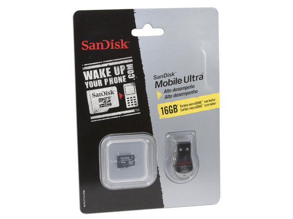 Memoria SanDisk Mobile Ultra Micro SDHC de 16GB incluye Lector USB 2.0