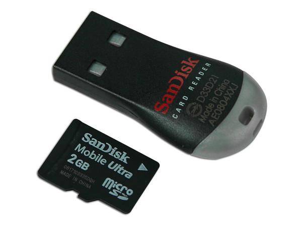 Memoria SanDisk MicroSD de 2GB incluye Lector USB 2.0