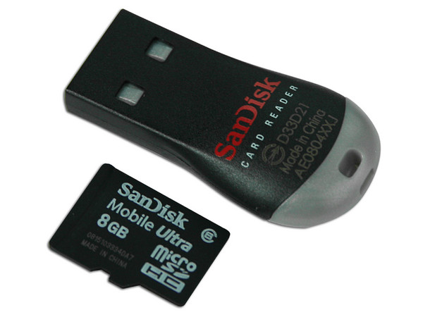 Memoria SanDisk MicroSDHC de 8GB incluye Lector USB 2.0