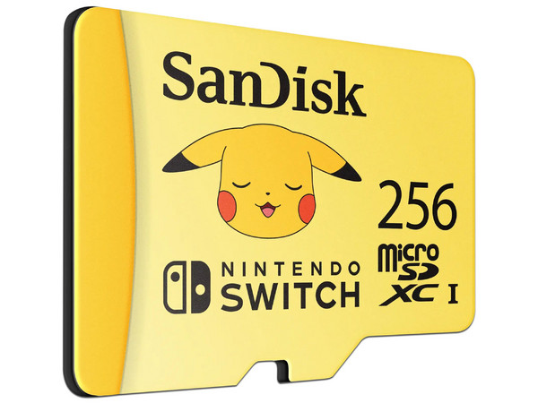 Memoria SanDisk MicroSDXC Pokémon de 256GB, UHS-I U3, Edición Pikachu.
