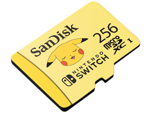 Memoria SanDisk MicroSDXC Pokémon de 256GB, UHS-I U3, Edición Pikachu.