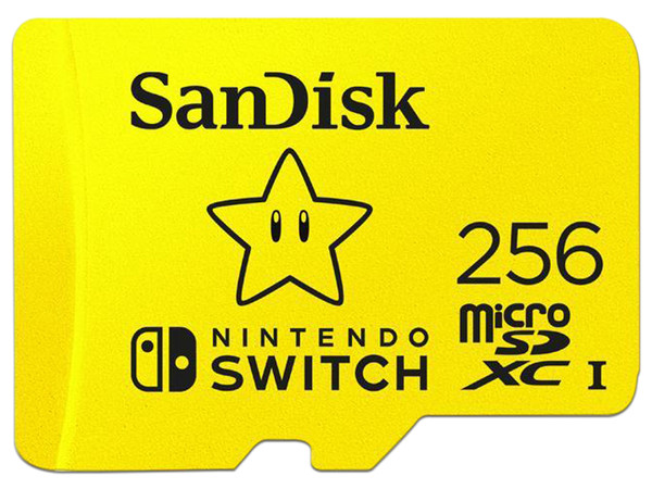 Unidad MicroSDXC UHS-I U3 SanDisk de 256GB para Nintendo Switch, Clase 10.