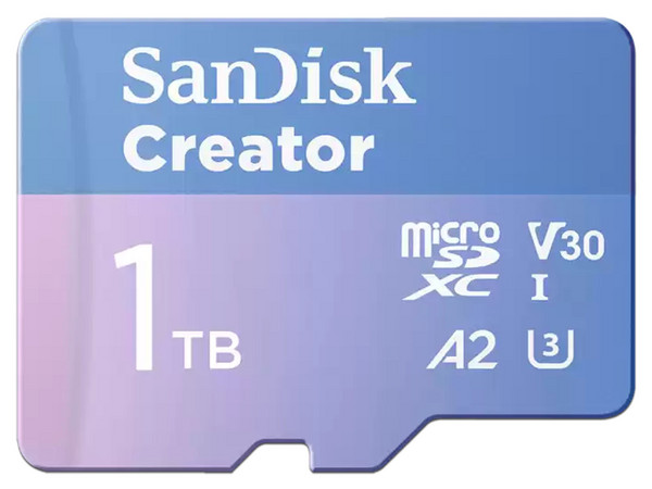 Memoria Sandisk Creator MicroSDXC UHS-1 U3 de 1 TB, Clase 10, V30. Incluye Adaptador SD.