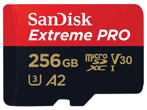 Memoria SanDisk Extreme PRO MicroSDXC UHS-I U3 de 256GB, Clase 10.