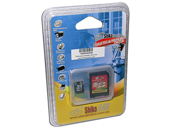 Memoria SanDisk MicroSD de 1GB con adaptador