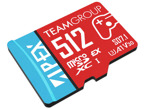 Memoria MicroSDXC SD7.1 Express TeamGroup APEX CARD de 512GB, 800MB/s lectura, 700MB/s escritura. Compatible con Nintendo Switch 2