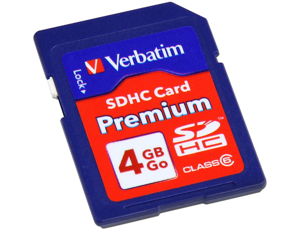 Memoria Verbatim Premium SDHC de 4 GB Clase 6