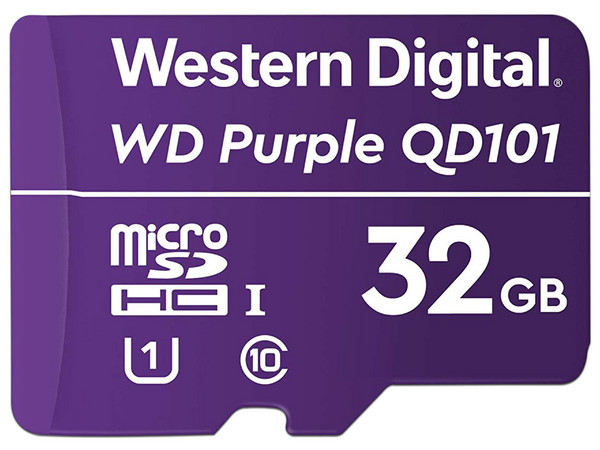 Memoria WD Purple Micro SDHC de 32 GB, clase 10, Optimizado para Cámaras de Seguridad.