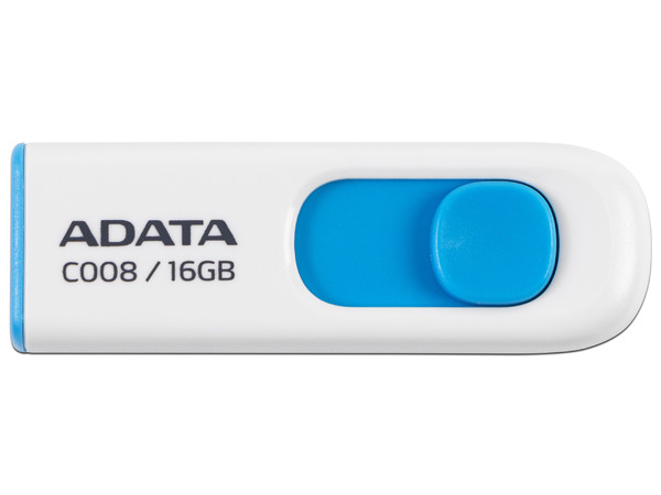 Unidad Flash USB 2.0 ADATA Classic C008 de 16GB. Color Blanco