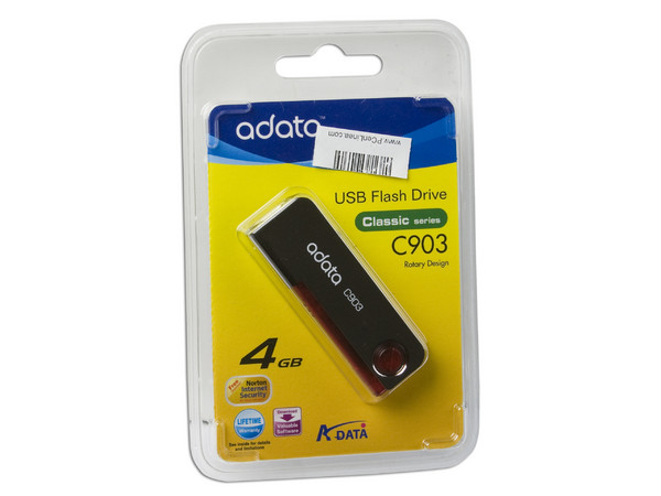 Unidad Flash USB 2.0 ADATA Classic C903 de 4GB. Color Roja