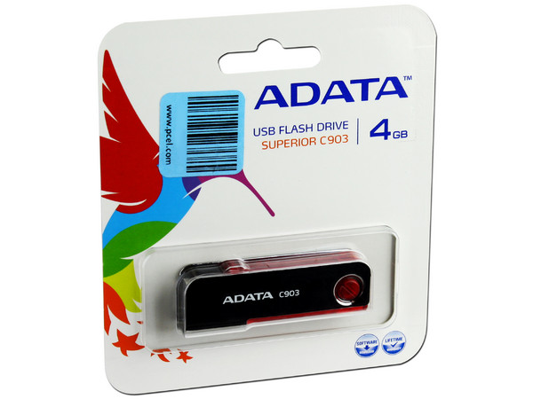 Unidad Flash USB 2.0 ADATA Superior C903 de 4GB. Color Roja