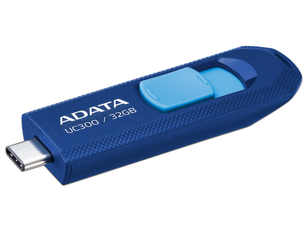 Memoria Flash USB-C 3.2 ADATA UC300 de 32GB. Color Azul.
