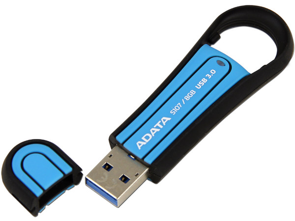 Unidad Flash USB 3.0 ADATA Superior S107 de 8GB. Color Azul