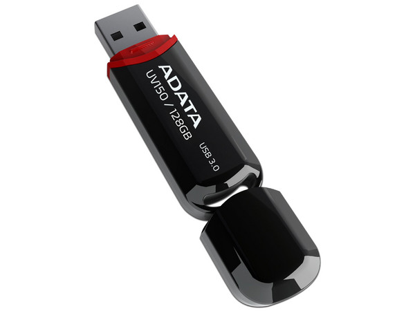 Unidad Flash USB 3.0 ADATA Dash Drive UV150 de 128GB. Color Negro.
