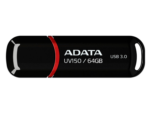 Unidad Flash USB 3.0 ADATA UV150 de 64 GB. Color Negro.