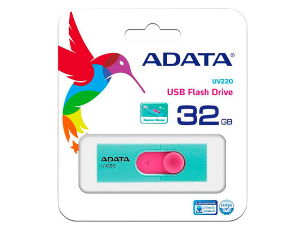 Unidad Flash USB 2.0 UV220 de 32GB. Color Rosa.