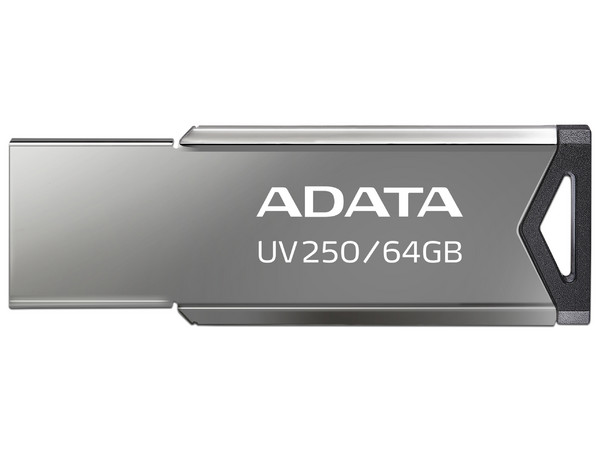 Unidad Flash USB 2.0 ADATA UV250 de 64GB. Diseño Metálico.